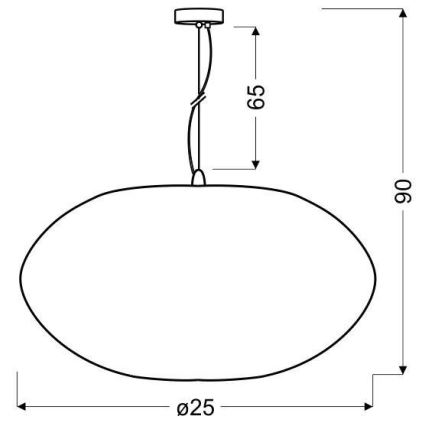 Kattokruunu johdossa PINIA 1xE27/60W/230V