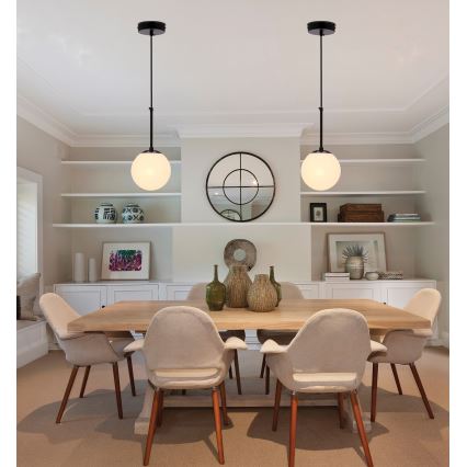 Kattokruunu johdossa POMPEI 1xE27/40W/230V musta