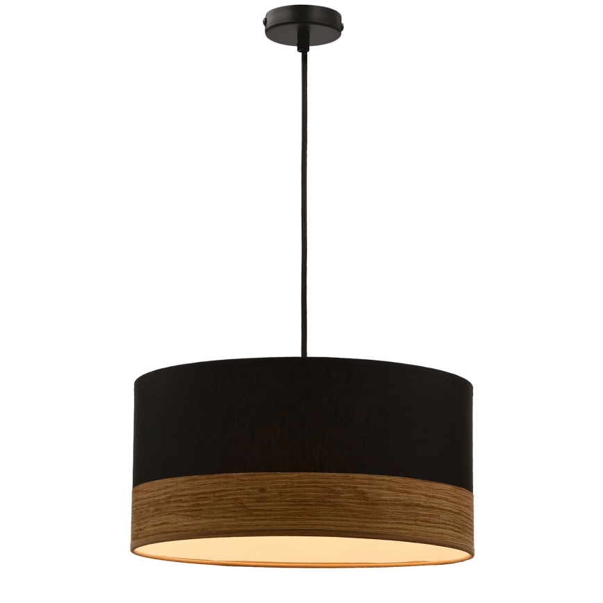 Kattokruunu johdossa PORTO 1xE27/60W/230V musta/ruskea