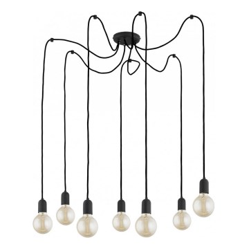 Kattokruunu johdossa QUALLE 7xE27/60W/230V hämähäkki