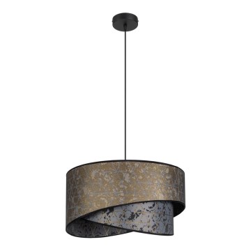 Kattokruunu johdossa REZO 1xE27/60W/230V harmaa/kulta