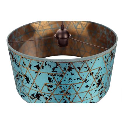 Kattokruunu johdossa REZO 1xE27/60W/230V turkoosi