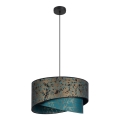 Kattokruunu johdossa REZO 1xE27/60W/230V turkoosi/kulta
