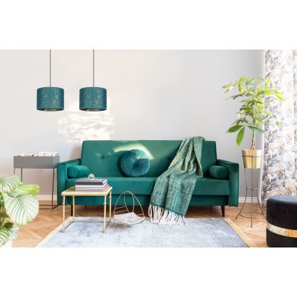 Kattokruunu johdossa REZO 2xE27/60W/230V turkoosi