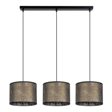 Kattokruunu johdossa REZO 3xE27/60W/230V kulta