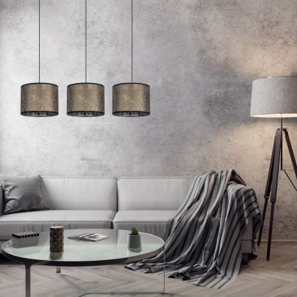 Kattokruunu johdossa REZO 3xE27/60W/230V kulta