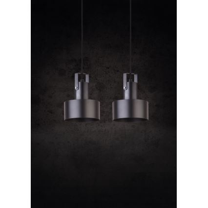 Kattokruunu johdossa RIF 2xE27/60W/230V musta