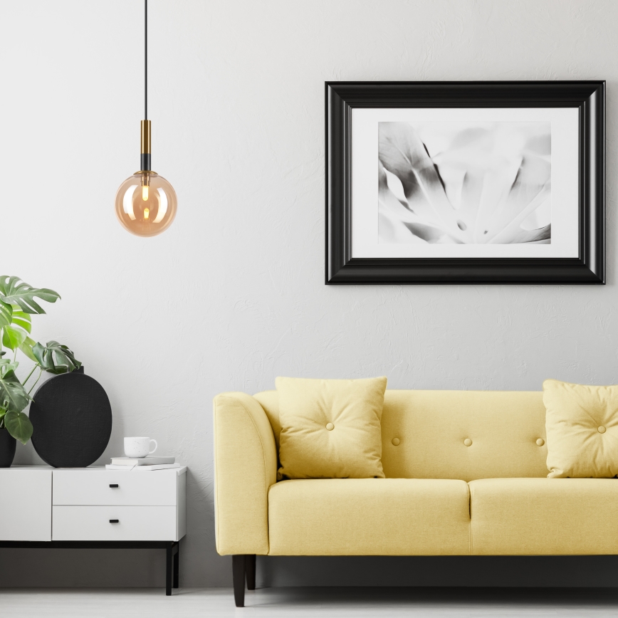 Kattokruunu johdossa ROLLO 1xG9/5W/230V kulta/savuinen beige