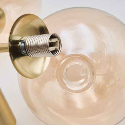 Kattokruunu johdossa ROLLO 1xG9/5W/230V kulta/savuinen beige