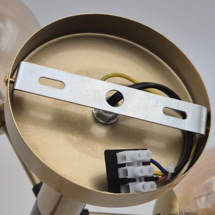 Kattokruunu johdossa ROLLO 1xG9/5W/230V kulta/savuinen beige