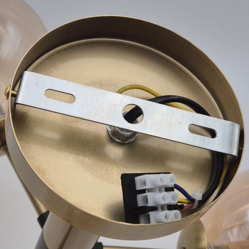 Kattokruunu johdossa ROLLO 1xG9/5W/230V kulta/savuinen beige