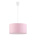 Kattokruunu johdossa RONDO KIDS 1xE27/15W/230V vaaleanpunainen
