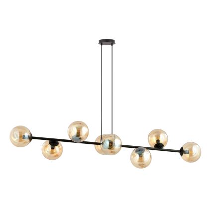 Kattokruunu johdossa ROSSI 8xE14/10W/230V musta/beige