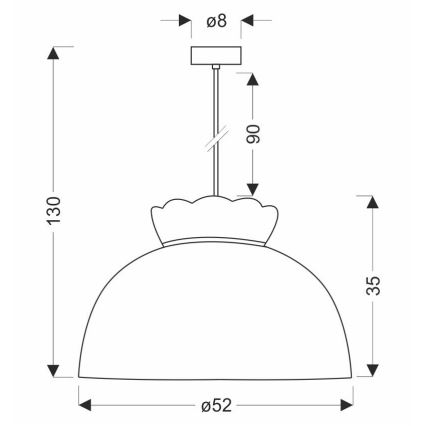 Kattokruunu johdossa ROSSINI 1xE27/40W/230V