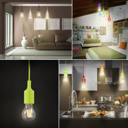 Kattokruunu johdossa ROXY 1xE27/60W/230V vihreä