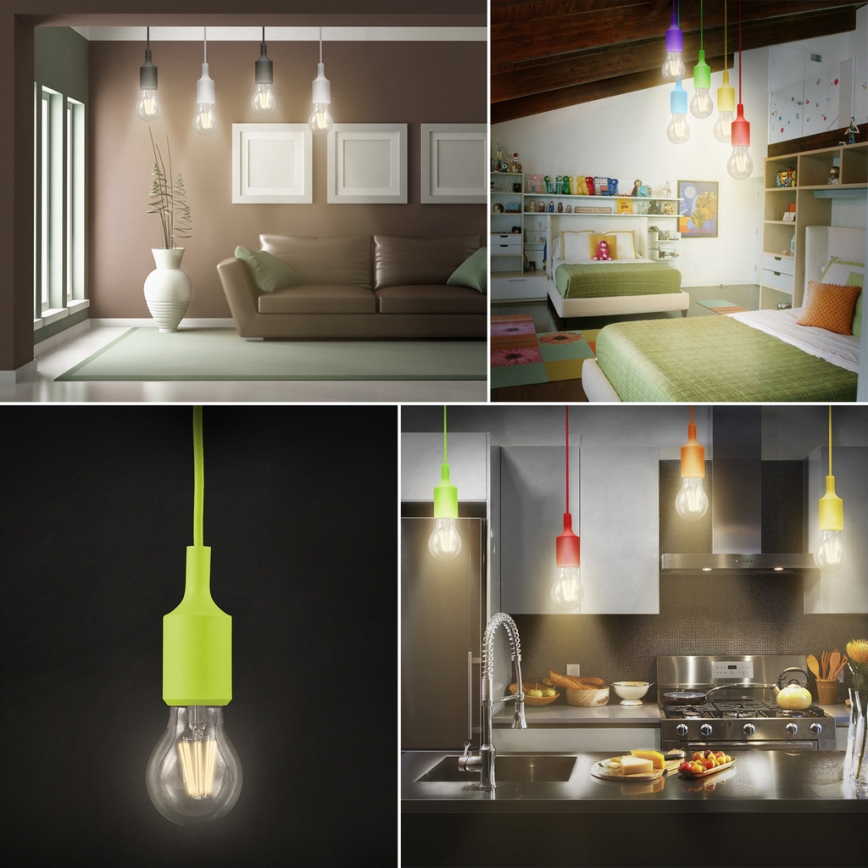 Kattokruunu johdossa ROXY 1xE27/60W/230V vihreä