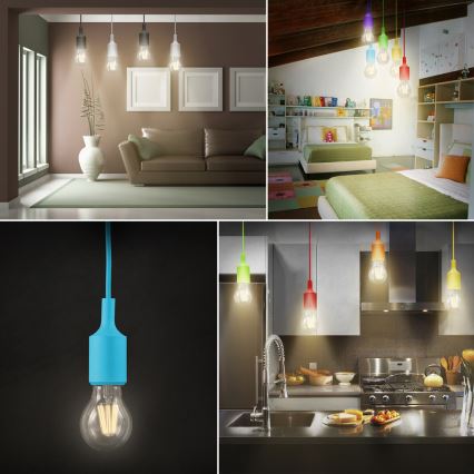 Kattokruunu johdossa ROXY 1xE27/60W/230V violetti