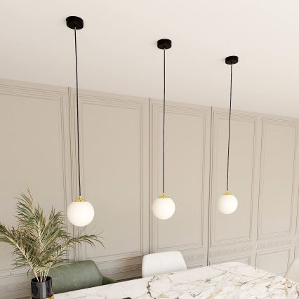 Kattokruunu johdossa ROYAL 1xE14/10W/230V halkaisija 14 cm musta