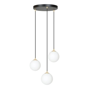 Kattokruunu johdossa ROYAL 3xE14/10W/230V halkaisija 30 cm musta