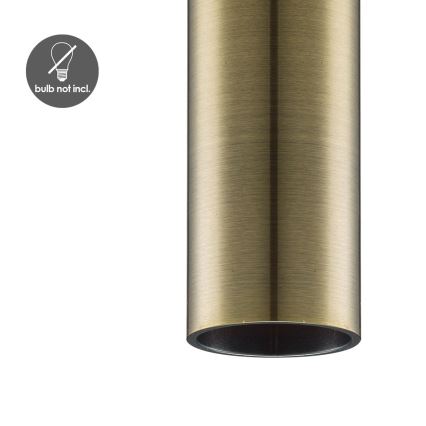 Kattokruunu johdossa SAGA 1xE27/40W/230V messinki