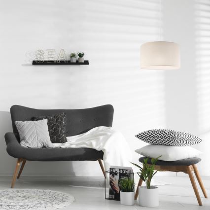 Kattokruunu johdossa SIRJA 1xE27/60W/230V kermainen