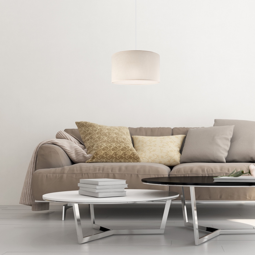 Kattokruunu johdossa SIRJA 1xE27/60W/230V kermainen