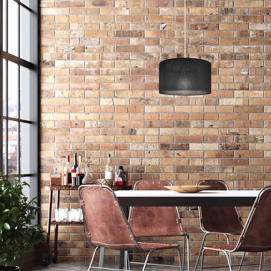 Kattokruunu johdossa SIRJA 1xE27/60W/230V musta