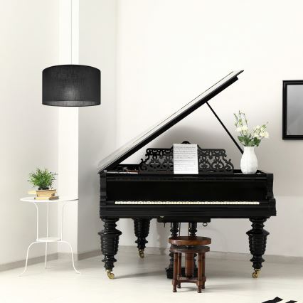 Kattokruunu johdossa SIRJA 1xE27/60W/230V musta