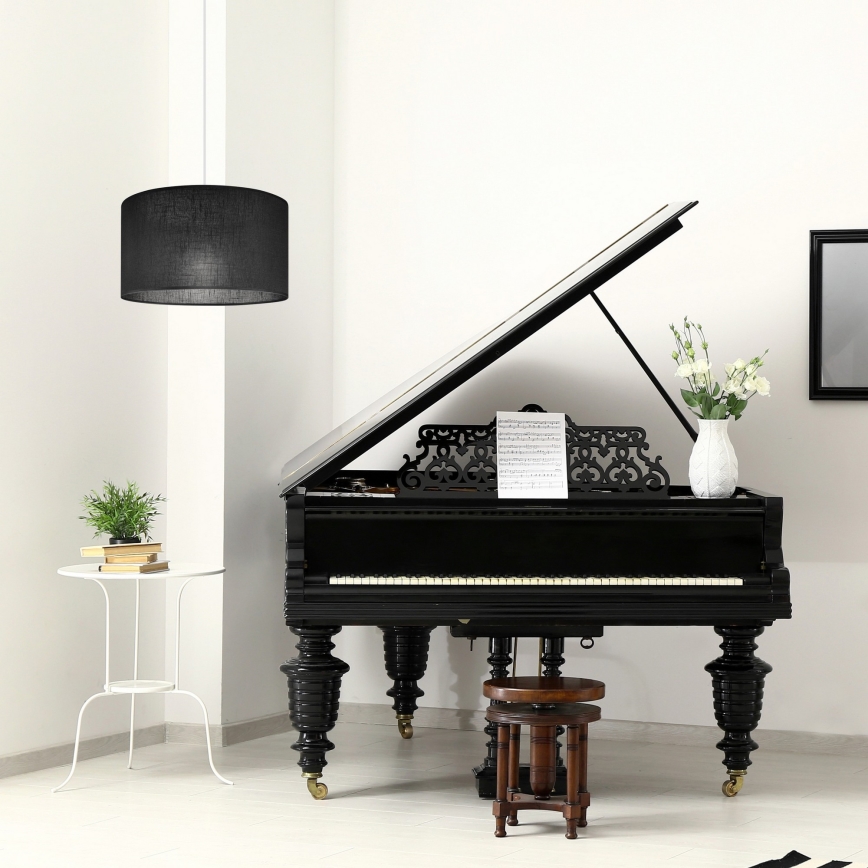 Kattokruunu johdossa SIRJA 1xE27/60W/230V musta