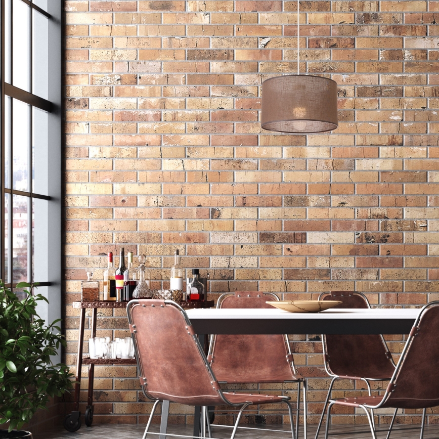 Kattokruunu johdossa SIRJA 1xE27/60W/230V ruskea