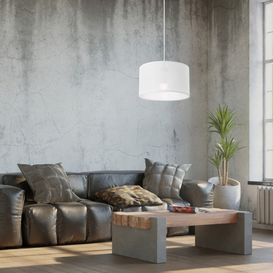 Kattokruunu johdossa SIRJA 1xE27/60W/230V valkoinen