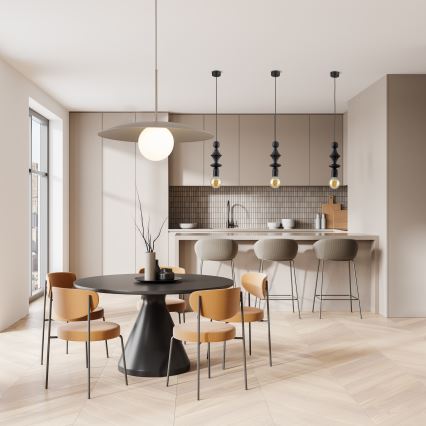 Kattokruunu johdossa SLATE 1xE27/15W/230V halkaisija 65 cm beige