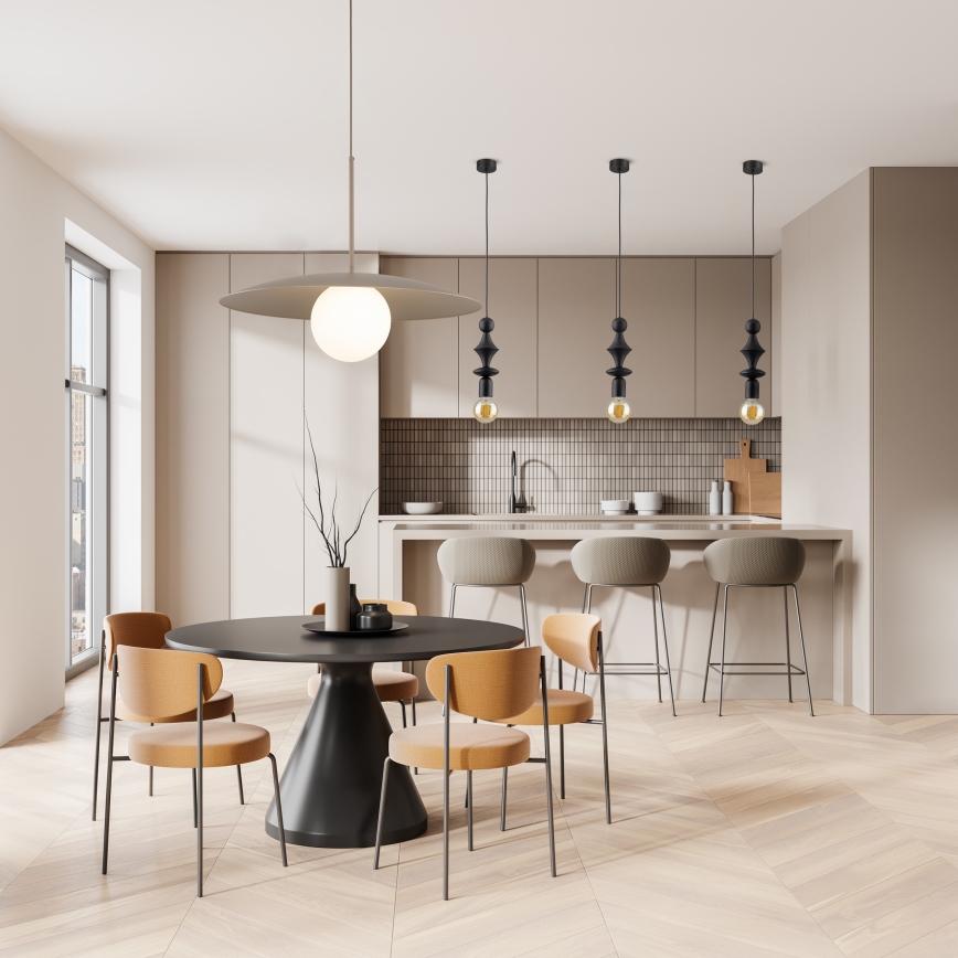 Kattokruunu johdossa SLATE 1xE27/15W/230V halkaisija 65 cm beige