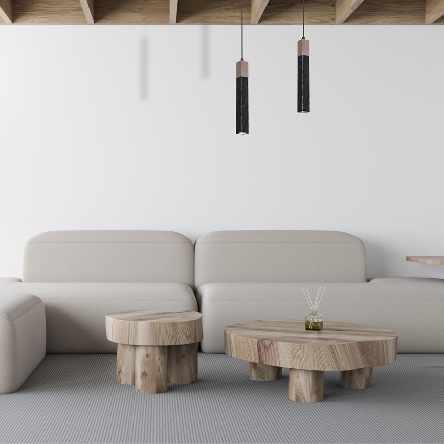 Kattokruunu johdossa SOLO 1xGU10/MR11/40W/230V musta