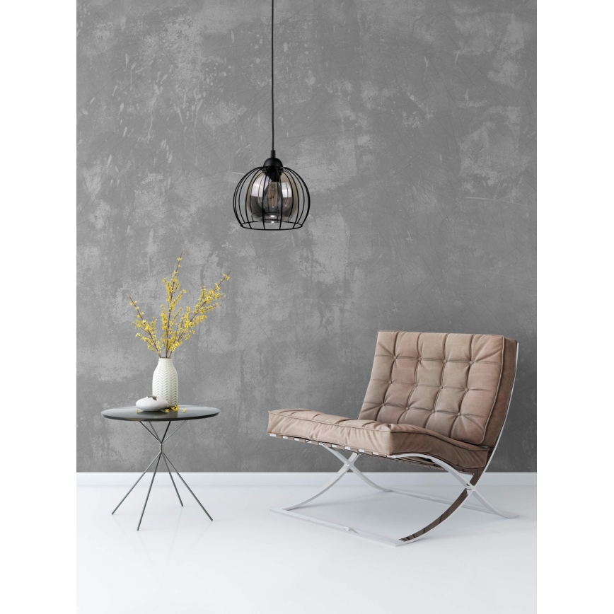 Kattokruunu johdossa SOLO BLACK 1xE27/60W/230V