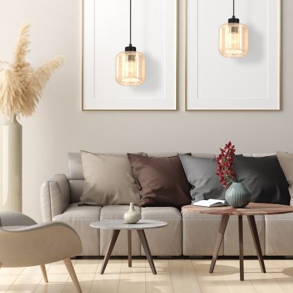 Kattokruunu johdossa SOMBRA 1xE27/60W/230V beige