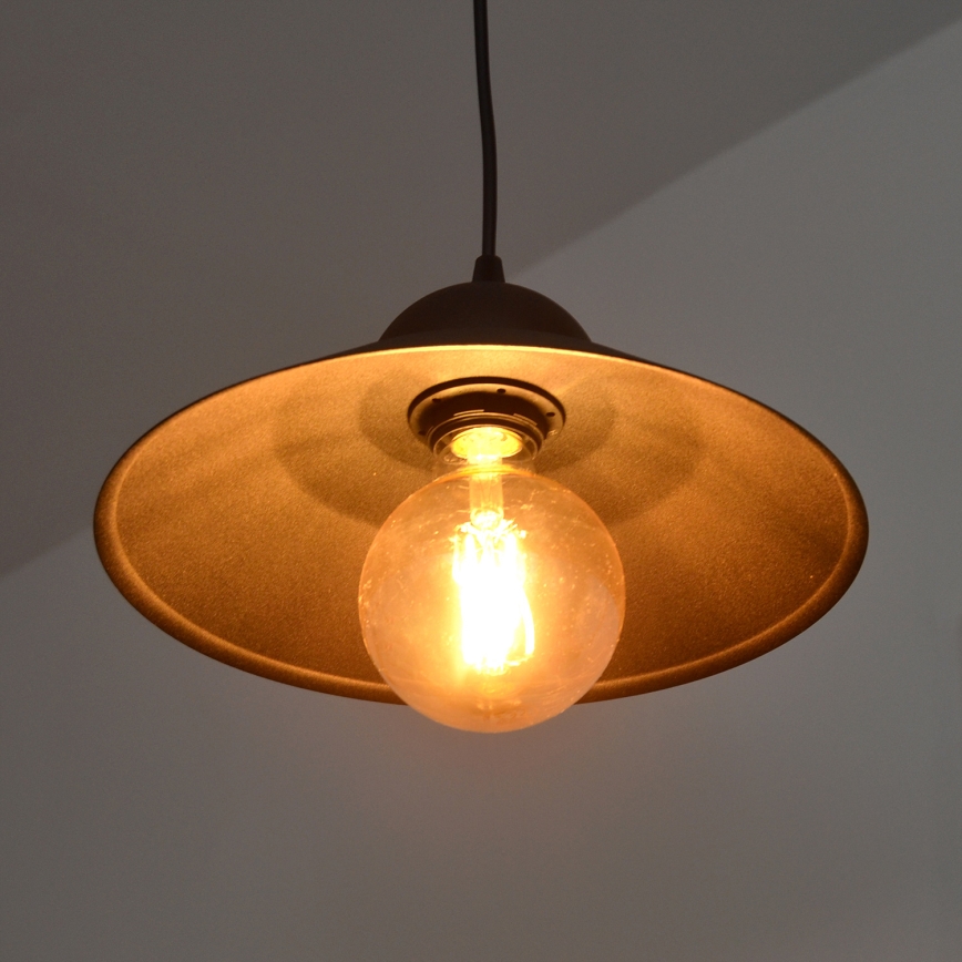 Kattokruunu johdossa SORAPIS 1xE27/15W/230V musta