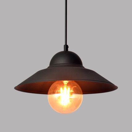 Kattokruunu johdossa SORAPIS 1xE27/15W/230V musta