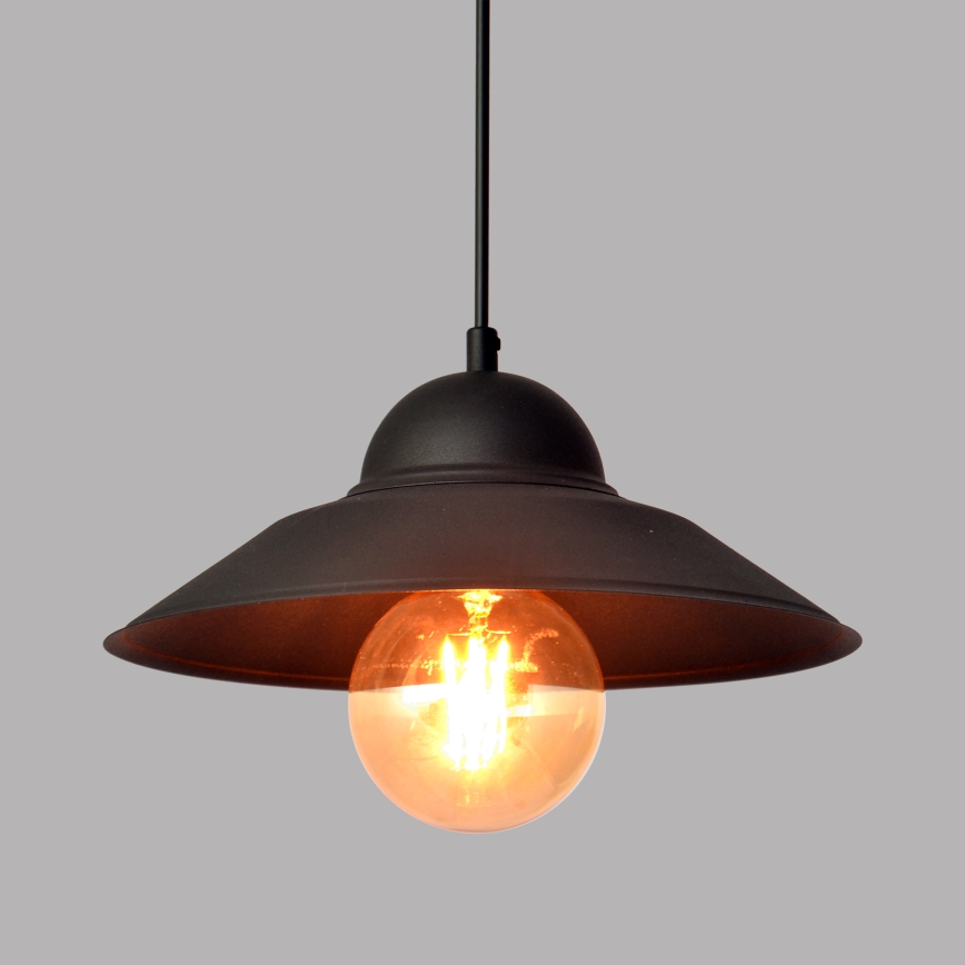 Kattokruunu johdossa SORAPIS 1xE27/15W/230V musta