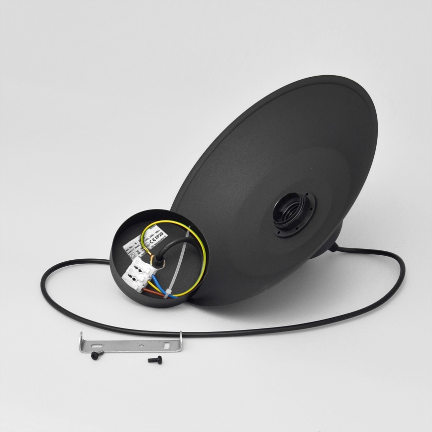 Kattokruunu johdossa SORAPIS 1xE27/15W/230V musta