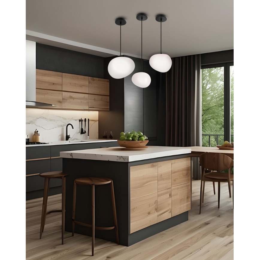 Kattokruunu johdossa STONES 1xE27/40W/230V halkaisija 30 cm