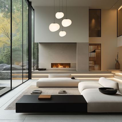 Kattokruunu johdossa STONES 1xE27/40W/230V halkaisija 30 cm