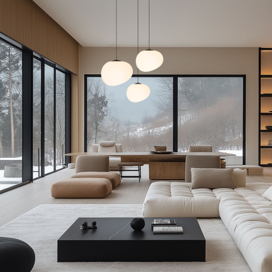 Kattokruunu johdossa STONES 1xE27/40W/230V halkaisija 30 cm