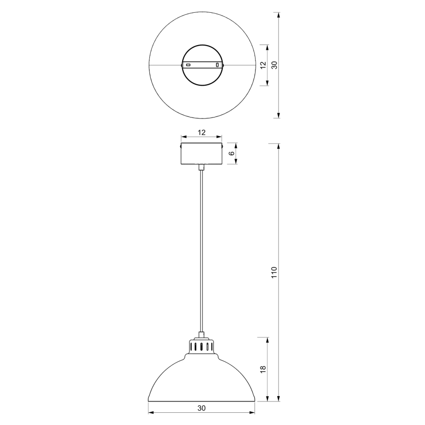 Kattokruunu johdossa SVEN 1xE27/15W/230V beige
