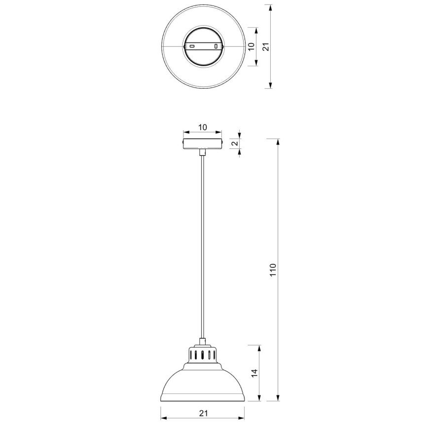 Kattokruunu johdossa SVEN 1xE27/15W/230V punainen