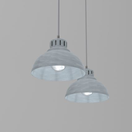 Kattokruunu johdossa SVEN 2xE27/15W/230V harmaa