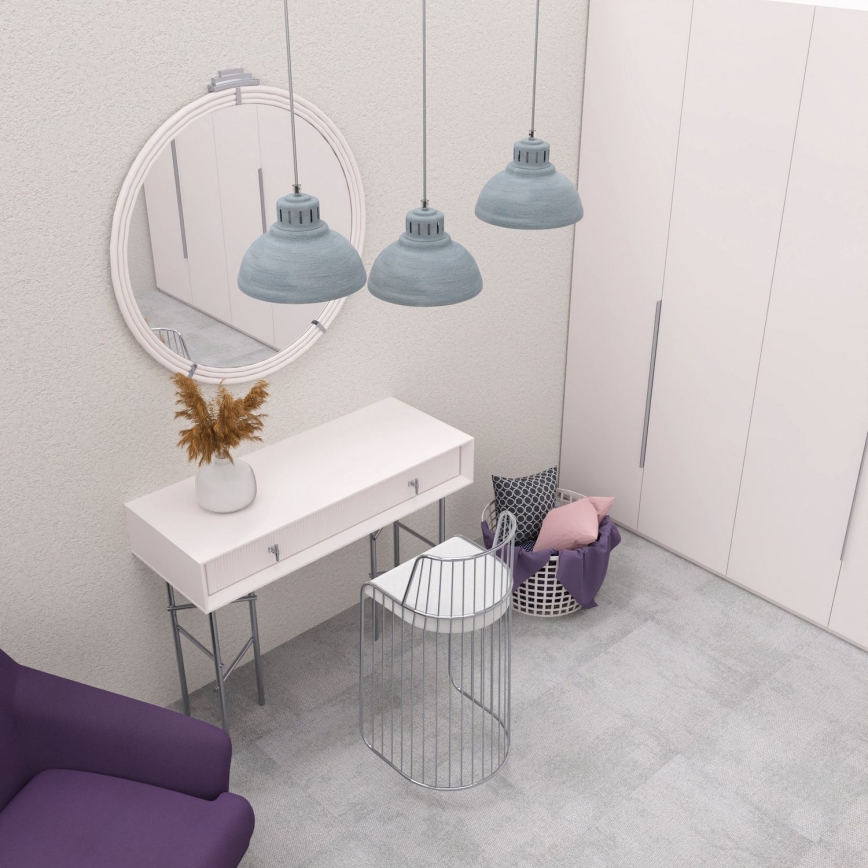 Kattokruunu johdossa SVEN 3xE27/15W/230V harmaa