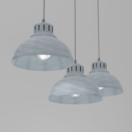 Kattokruunu johdossa SVEN 3xE27/15W/230V harmaa