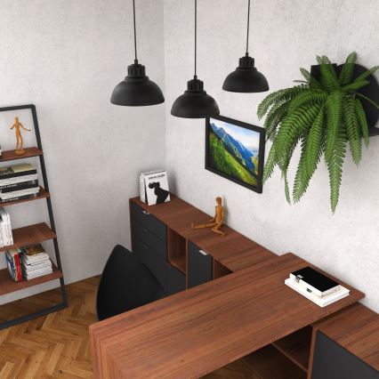 Kattokruunu johdossa SVEN 3xE27/15W/230V musta