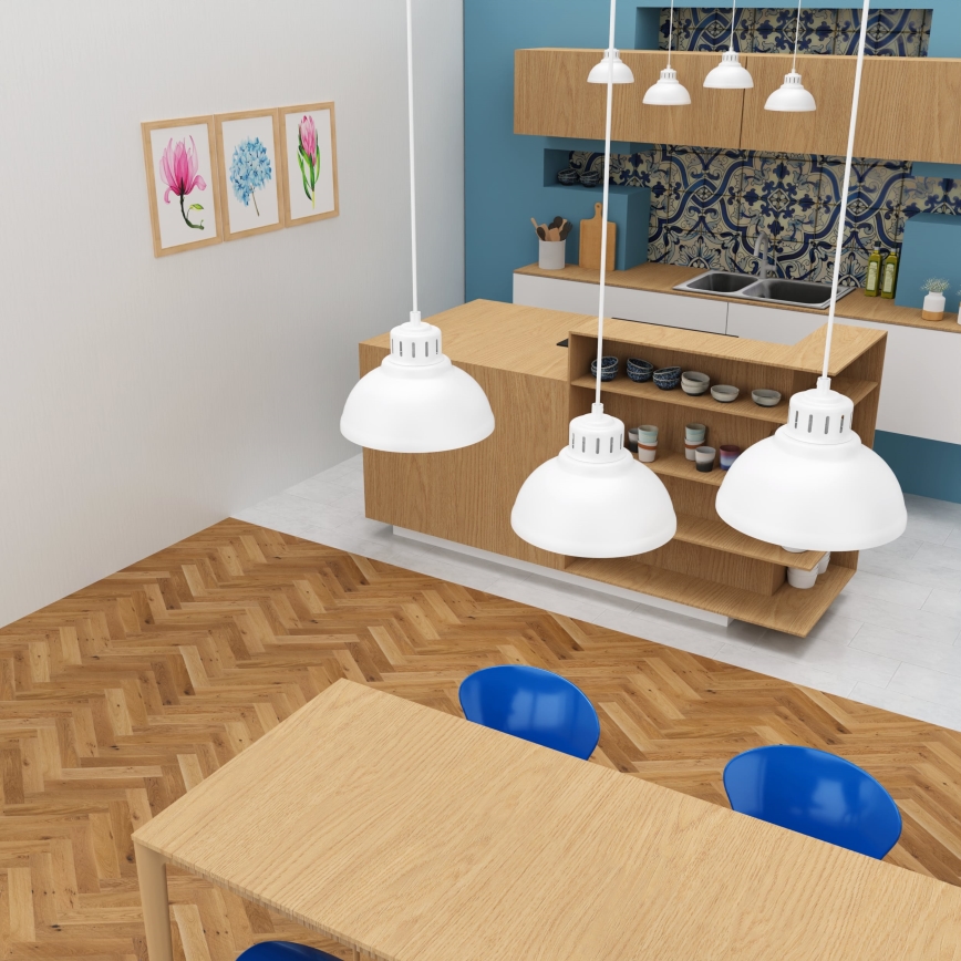 Kattokruunu johdossa SVEN 3xE27/15W/230V valkoinen